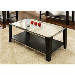 Steve Silver Newman Glass Top Cocktail Table