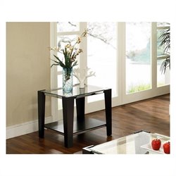 Steve Silver Newman Glass Top End Table