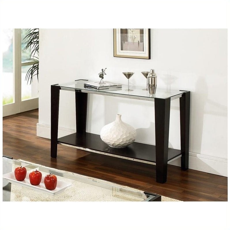 Steve Silver Newman Glass Top Sofa Table