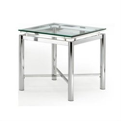 Steve Silver Nova Glass Top End Table