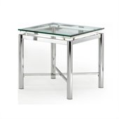 Steve Silver Company Nova Glass Top End Table
