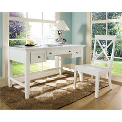 Steve Silver Oslo Writing Desk in White