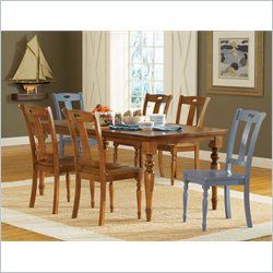 Steve Silver Barbados 7 Piece Dining Set in Honey Oak