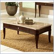 ADD TO YOUR SET: Steve Silver Company Marseille Marble Top Cocktail Table in Poplar