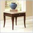 ADD TO YOUR SET: Steve Silver Company Marseille Marble Top End Table in Poplar