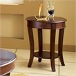 ADD TO YOUR SET: Steve Silver Company Troy End Table in Cherry Finish