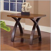 Steve Silver Company Beamont End Table in Dark Cherry Finish