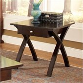 Steve Silver Company Sao Paulo End Table in Dark Cherry Finish