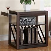 Steve Silver Company Jameson Chairside End Table in Cherry Finish