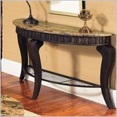Steve Silver Company Hamlyn Marble Top Sofa Table in Natural Marble