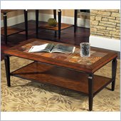Steve Silver Company Feliz Cocktail Table in Cherry Finish