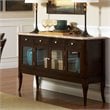 ADD TO YOUR SET: Steve Silver Company Marseille Marble Top Sideboard in Dark Cherry