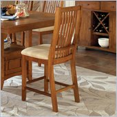 Steve Silver Company Tulsa Cream Fabric Counter Height Dining Chair in Cherry