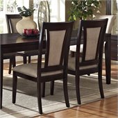 Steve Silver Company Wilson Vinyl Dining Side Chair in Espresso