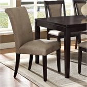 Steve Silver Company Wilson Vinyl Parsons Chair in Espresso