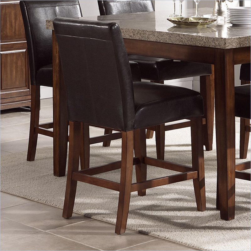 ... Company Clayton Vinyl Counter Height Dining Chair in Cherry SA750CC