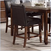 Steve Silver Company Clayton Vinyl Counter Height Dining Chair in Cherry