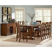 Steve Silver Company Zappa 10 Piece Counter Height Dining Set (Free Chair Included)