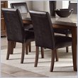 ADD TO YOUR SET: Steve Silver Company Clayton Dark Brown Vinyl Dining Side Chair in Light Cherry