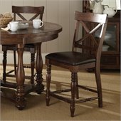 Steve Silver Company Wyndham Counter Height Chair in Distressed Tobacco