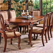 Steve Silver Company Harmony Rectangular Dining Table with Leaf in Rich Cherry