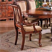 Steve Silver Company Harmony Harpback Dining Arm Chair in Rich Cherry