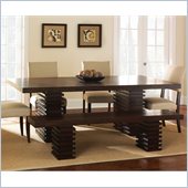 Steve Silver Company Briana Rectangle Dining Table in Multi-Step Rich Espresso
