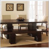 Steve Silver Company Briana Bench in Multi-Step Rich Espresso