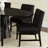 Steve Silver Company Maurice Parsons Upholstered Poly Cotton Fabric Dining Chair in Black