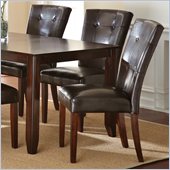Steve Silver Company Marcus Parsons Dining Chair in Dark Brown Vinyl Upholstery