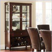 Steve Silver Company Marcus Curio with Wine Storage in Dark Espresso