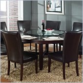 Steve Silver Company Hartford 72 Inch Round Casual Dining Table in Dark Cherry