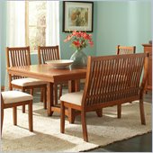 Steve Silver Company Tulsa Casual Dining Table with Butterfly Leaf in Oak