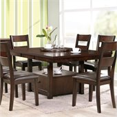 Steve Silver Company Gibson 2 in 1 Regular and Counter Dining Table with Leaf in Espresso