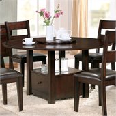 Steve Silver Company Gibson 2 in 1 Square and Round Dining Table with Drop Leaf in Espresso
