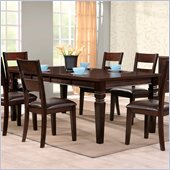 Steve Silver Company Gibson 2 in 1 Regular and Counter Height Dining Table in Espresso