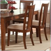 Steve Silver Company Easton Beige Microfiber Upholsetry Dining Side Chair in Cherry