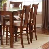 Steve Silver Company Easton Beige Microfiber Upholstery Counter Dining Chair in Cherry