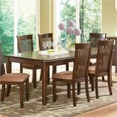 Steve Silver Company Montreal Rectangular Dining Table with Leaf  in Dark Oak