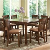 Steve Silver Company Montreal Counter Height Dining Table with Leaf in Dark Oak