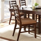 Steve Silver Company Eden Modern Brown Upholstery Dining Side Chair in Dark Cherry