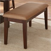 Steve Silver Company Eden Modern Bench in Dark Cherry