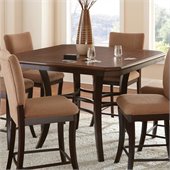 Steve Silver Company Derrick Round Counter Height Dining Table in Dark Oak