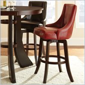Steve Silver Company Brooks Swivel Bar Stool in Red