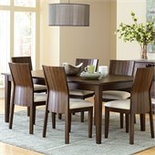 Steve Silver Company Harlow Rectangular Dining Table with Leaf in Tobacco and Cherry