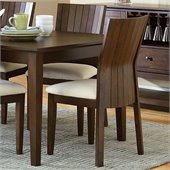 Steve Silver Company Harlow Upholstered Poly-Cotton Dining Side Chair in Tobacco and Cherry