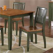 Steve Silver Company Candice Dining Side Chair in Oak and Green