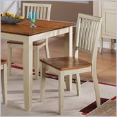 Steve Silver Company Candice Dining Side Chair in Oak and White
