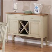 Steve Silver Company Candice Server in Oak and  White