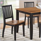 Steve Silver Company Candice Dining Side Chair in Oak and Black
